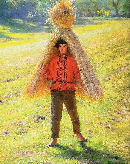 Aleksander Gierymski A boy carrying a sheaf Spain oil painting art